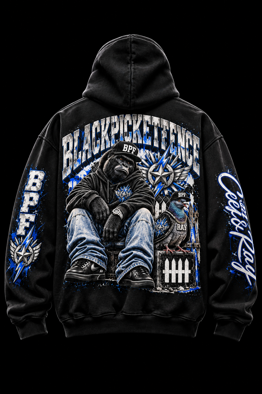 SIGNATURE CEEZ&RAY JUMBO GRAPHIC PRINT HOODIE