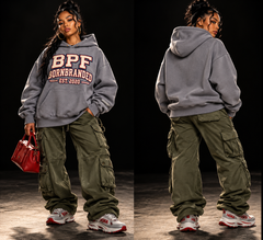 BPF WASHED BUTTON HOODIE