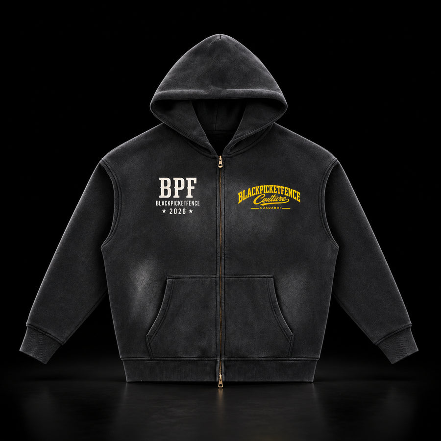 BPF RAYSunfade Two-way Zipper Boxy Fleece Hoodie