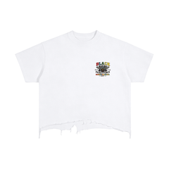 Vintage Wash Boxy Distressed Hem T-Shirt