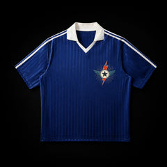 Contrast Collar Striped Soccer Jersey