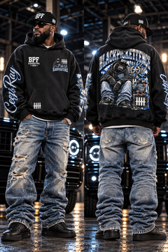 SIGNATURE CEEZ&RAY JUMBO GRAPHIC PRINT HOODIE