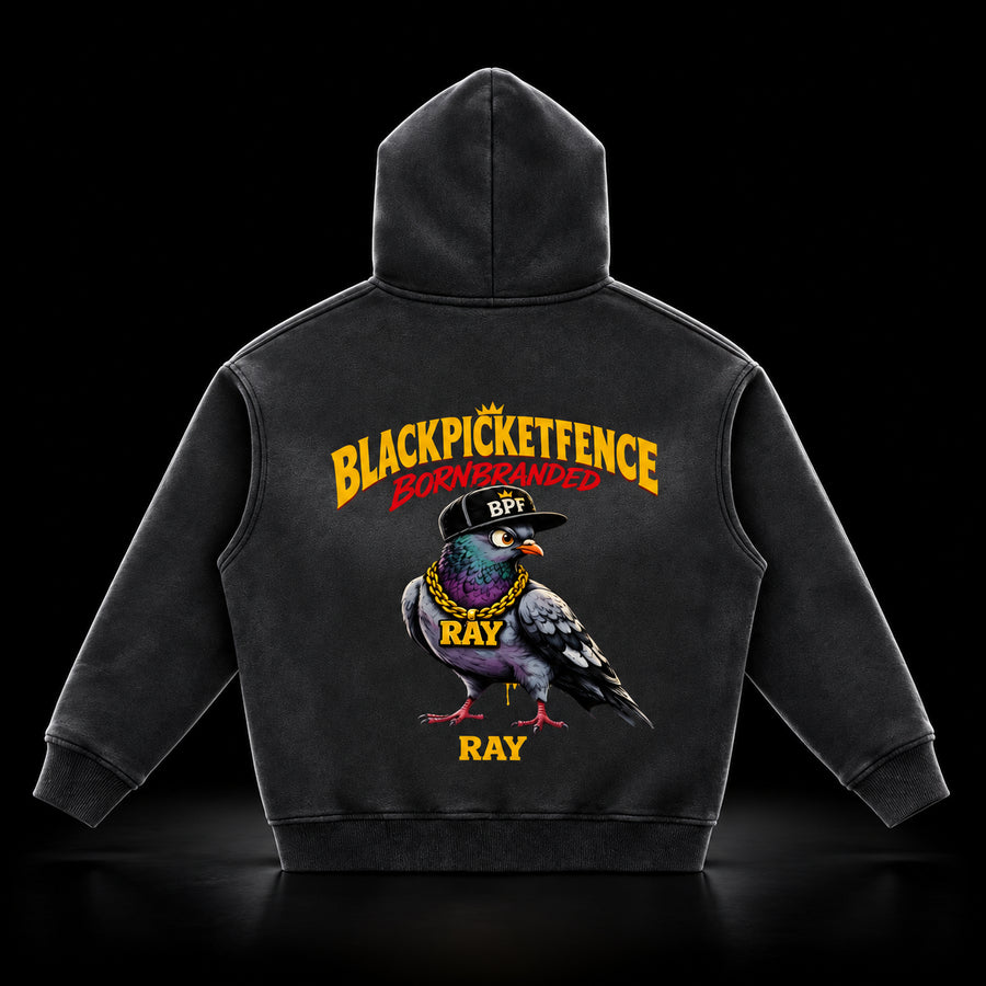 BPF RAYSunfade Two-way Zipper Boxy Fleece Hoodie