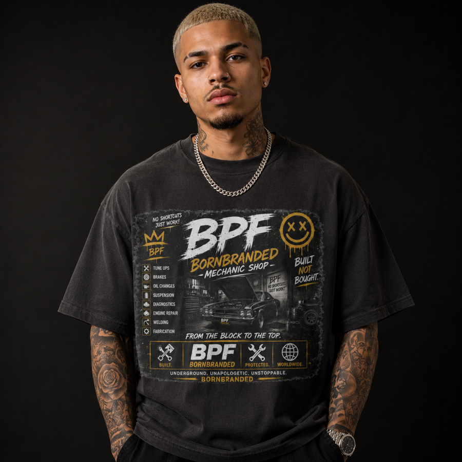 Born Branded Mechanic Shop Tee