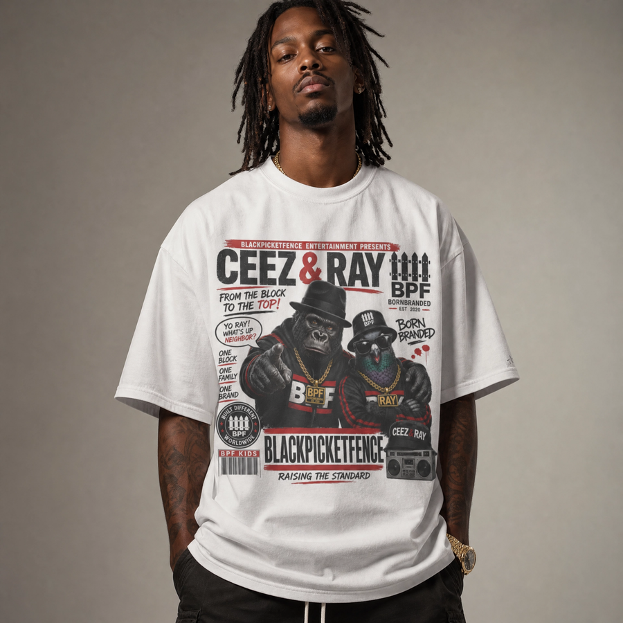 Black Picket Fence Garage Tee
